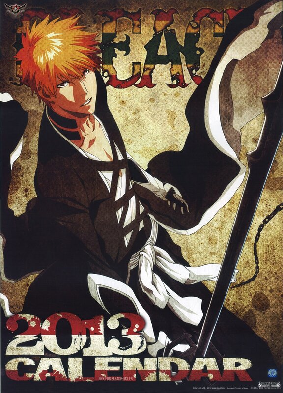 Anime Character with Sword — Black, Dramatic, Manga, Calendar