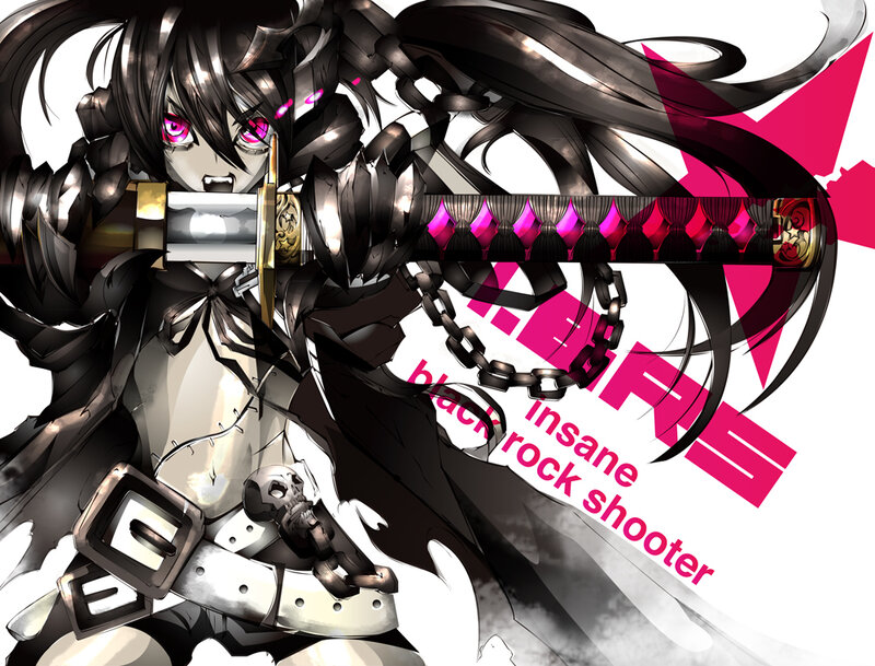 Anime Character with Sword — Black, Dramatic, Manga, Chains