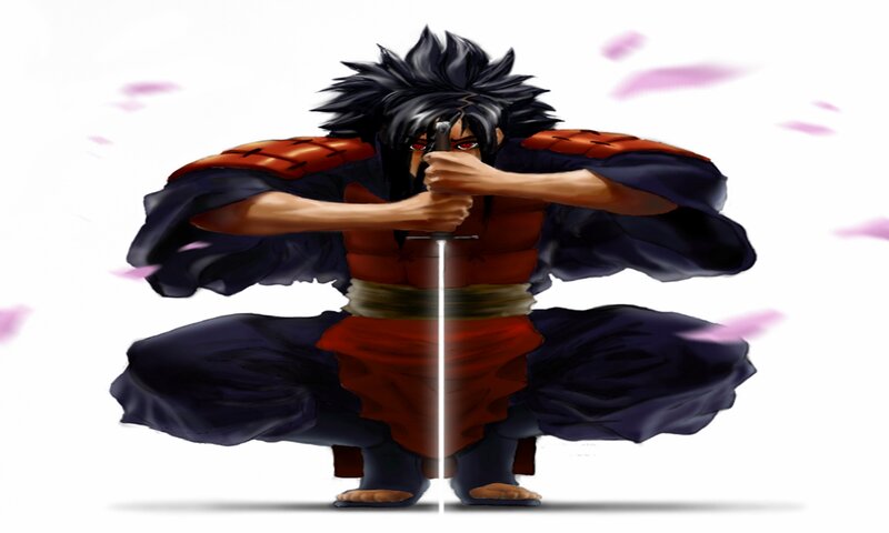 Anime Character with Sword — Black, Dramatic, Manga, Chakra