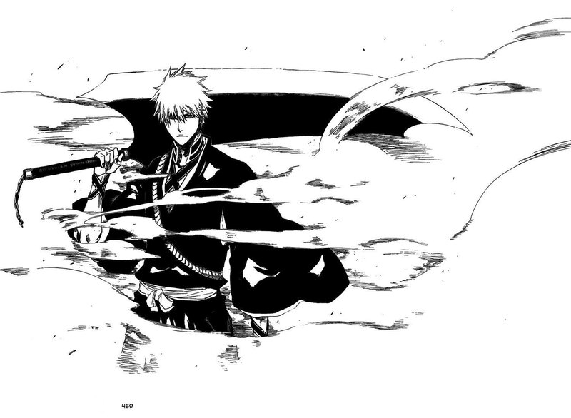 Anime Character with Sword — Black, Dramatic, Manga, Clothing