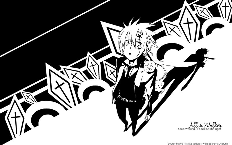 Anime Character with Sword — Black, Dramatic, Manga, Crosses