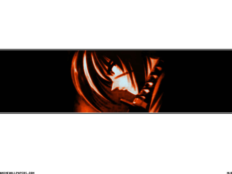 Anime Character with Sword — Black, Dramatic, Manga, Hair, Orange
