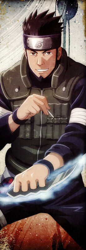 Anime Character with Sword — Black, Dramatic, Manga, Headband