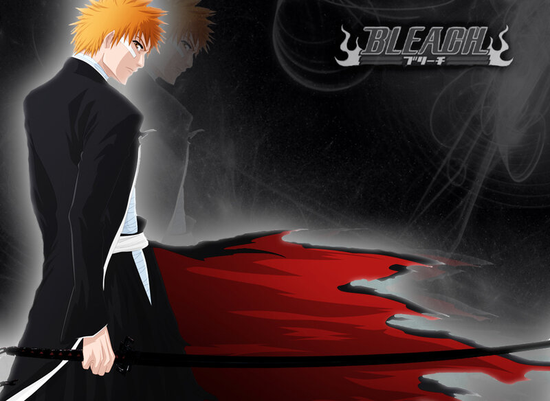 Anime Character with Sword — Black, Dramatic, Night, Blood, Shadow