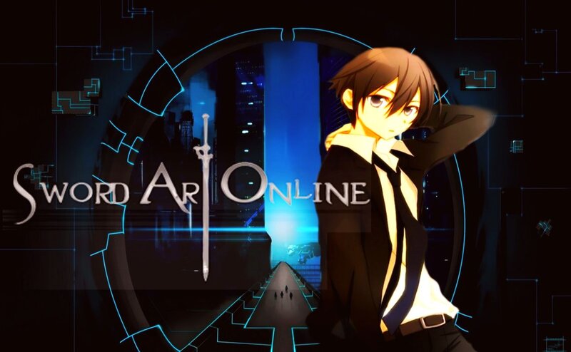 Anime Character with Sword — Black, Dramatic, Night, Cityscape