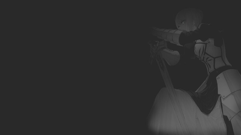 Anime Character with Sword — Black, Dramatic, Night, Digital Art, Armor, Dark Background