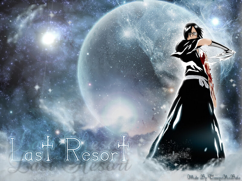 Anime Character with Sword — Black, Dramatic, Night, Digital Art, Moon, Stars