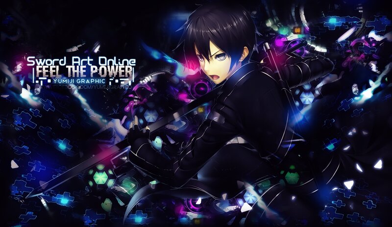 Anime Character with Sword — Black, Dramatic, Night, Digital Effects