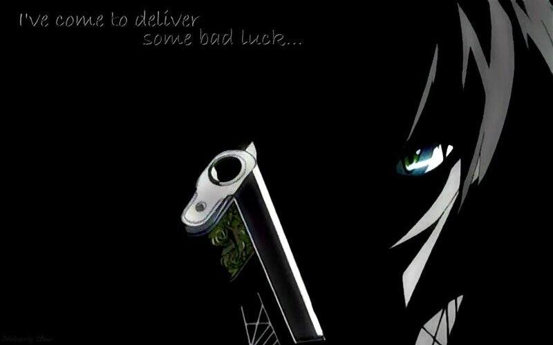 Anime Character with Sword — Black, Dramatic, Night, Eye