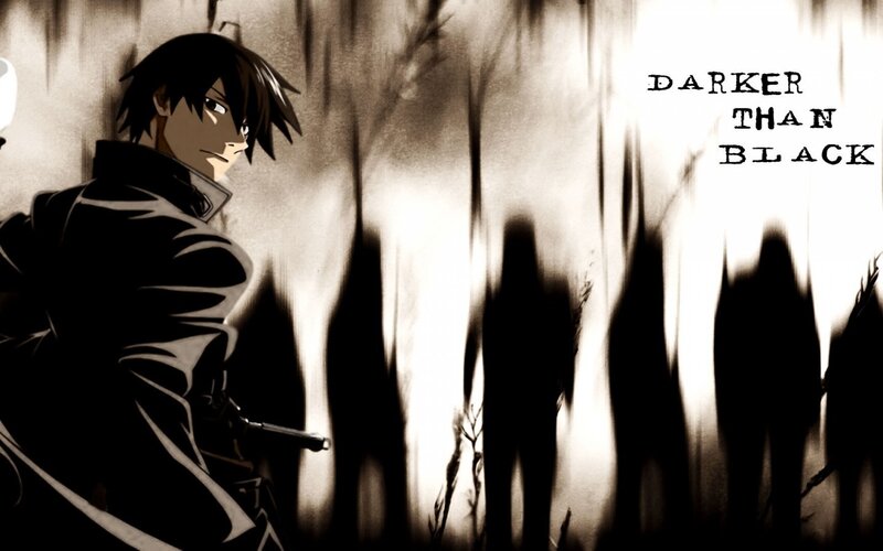 Anime Character with Sword — Black, Dramatic, Night, Silhouettes