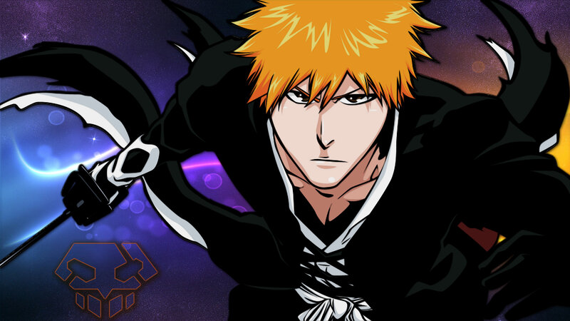 Anime Character with Sword — Black, Dramatic, Night, Skull Symbol