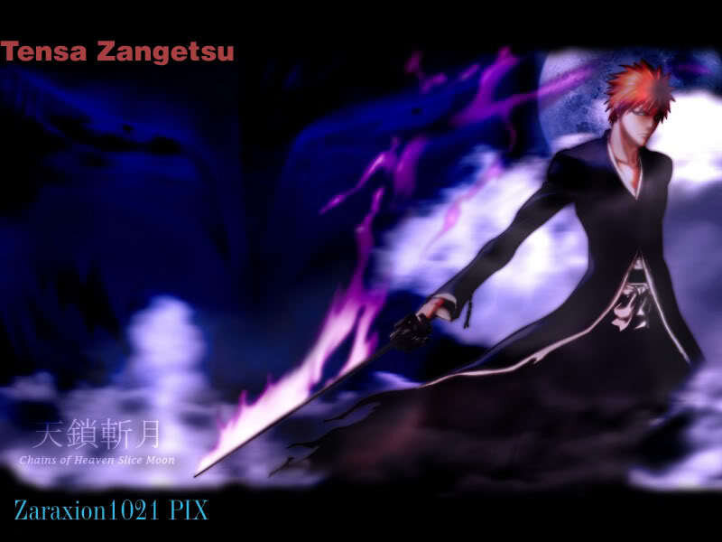 Anime Character with Sword — Black, Dramatic, Night
