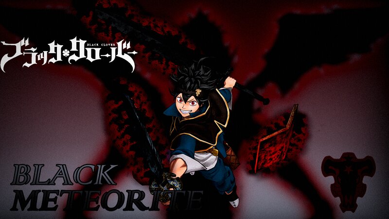 Anime Character with Sword — Black, Dramatic, Shield