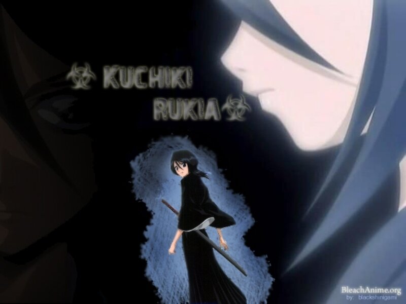 Anime Character with Sword — Black, Dramatic, Text