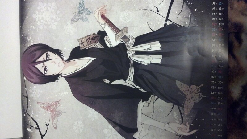 Anime Character with Sword — Black, Dramatic, Winter
