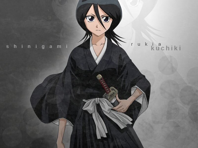 Anime Character with Sword — Black, Serious, Kimono