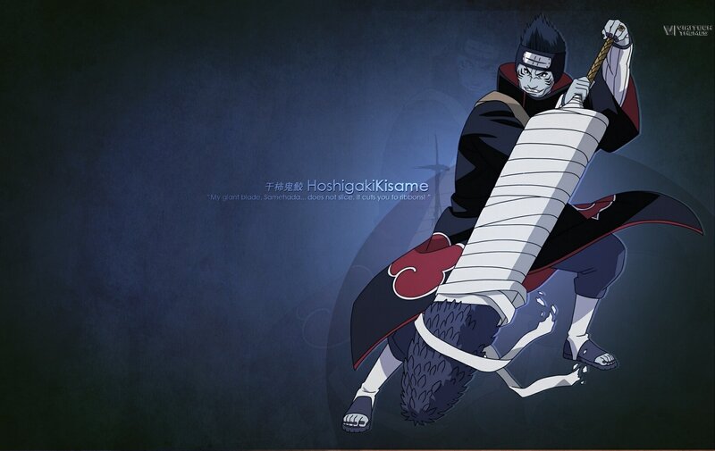 Anime Character with Sword — Blue, Dramatic, Cloak, Mask