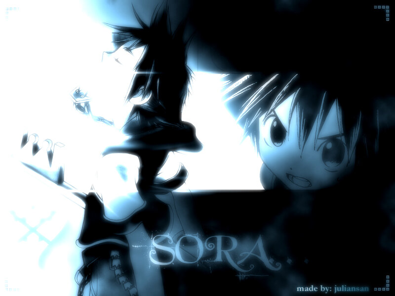Anime Character with Sword — Blue, Dramatic, Digital Art, Light Effect