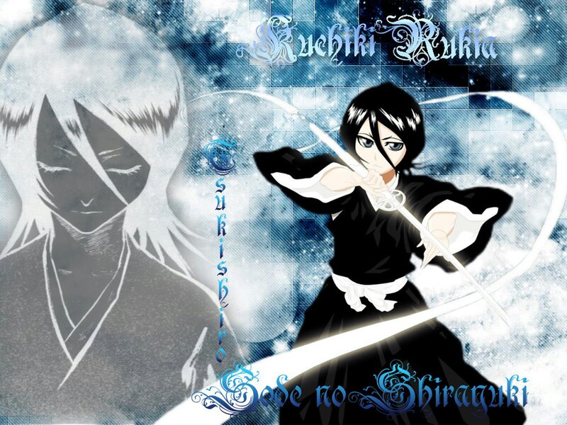 Anime Character with Sword — Blue, Dramatic, Ghostly Figure