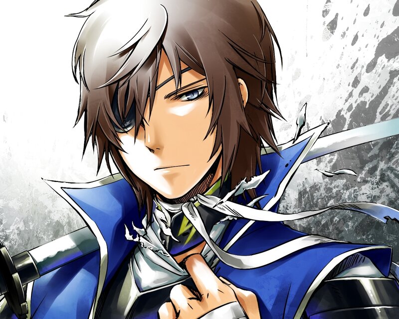 Anime Character with Sword — Blue, Dramatic, Manga, Blue Jacket