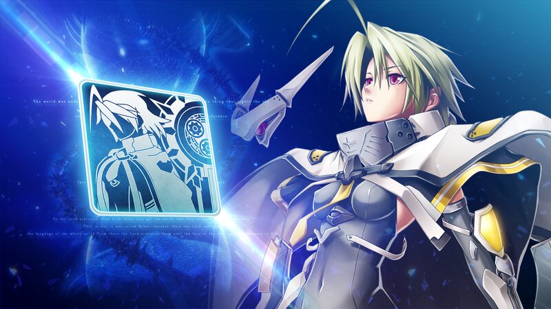 Anime Character with Sword — Blue, Dramatic, Night, Armor, Blue Background