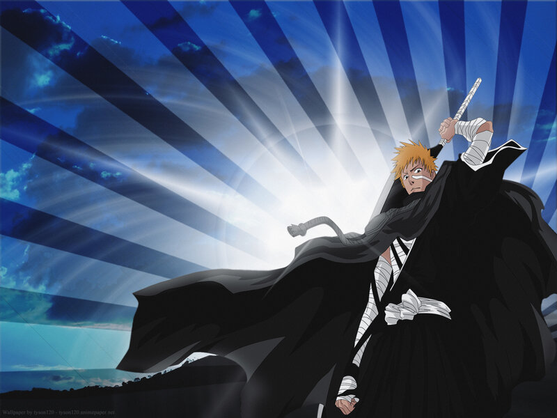 Anime Character with Sword — Blue, Dramatic, Night, Cape