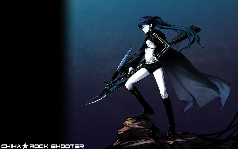 Anime Character with Sword — Blue, Dramatic, Night, Digital Art, Cape