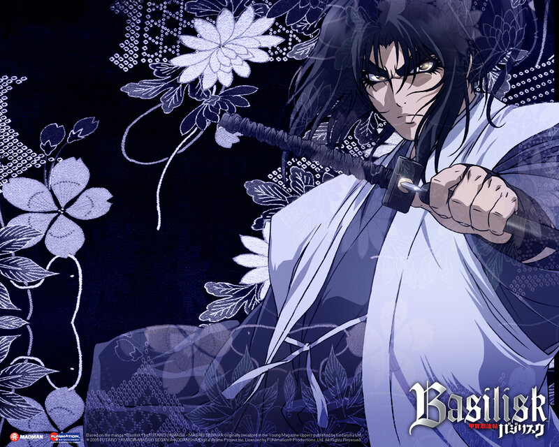 Anime Character with Sword — Blue, Dramatic, Night, Manga, Flowers