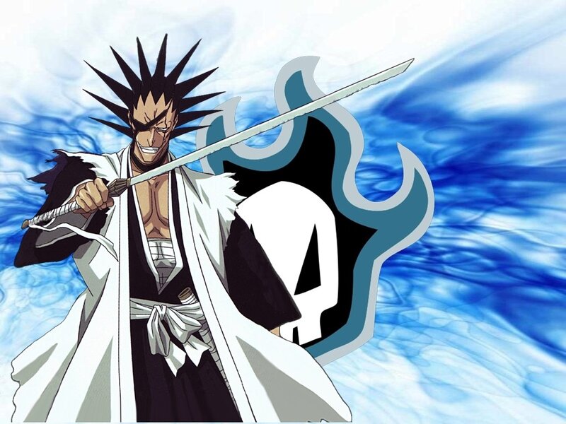 Anime Character with Sword — Blue, Dramatic, White Robe