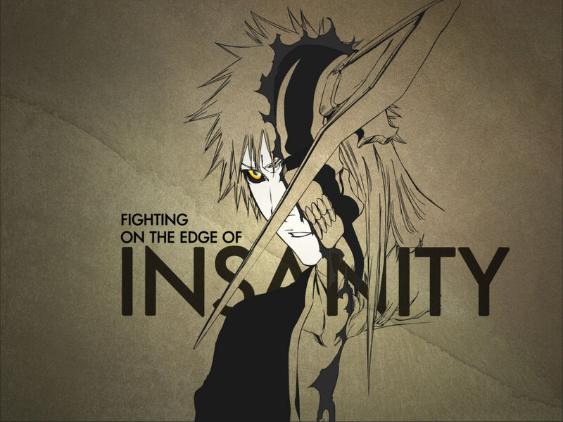 Anime Character with Sword — Brown, Dramatic, Manga, Text, Spiky Hair