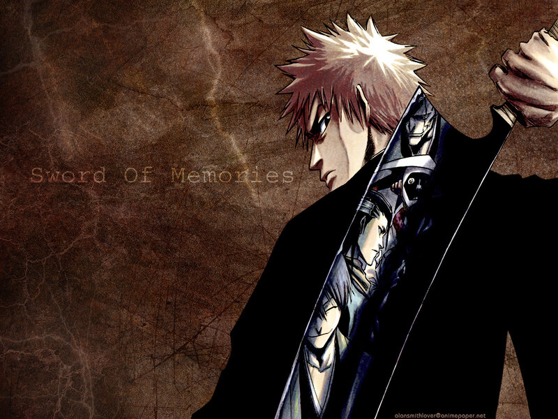 Anime Character with Sword — Brown, Dramatic, Manga