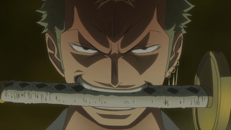 Anime Character with Sword — Brown, Intense