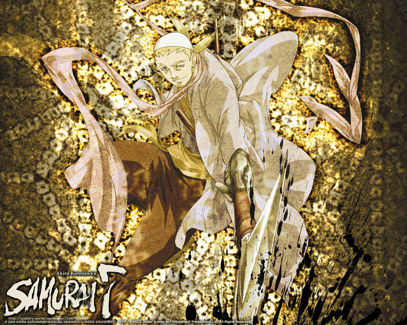 Anime Character with Sword — Gold