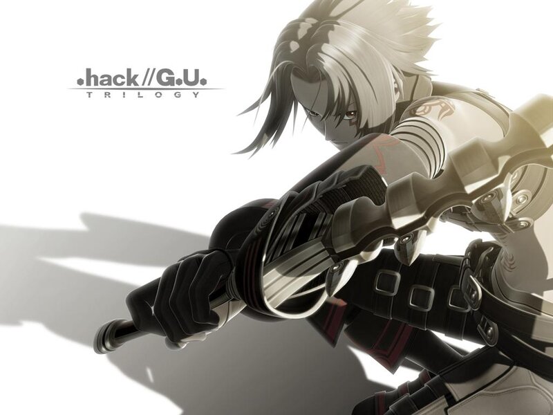 Anime Character with Sword — Gray, Dramatic, Digital Art, Armor, White Hair