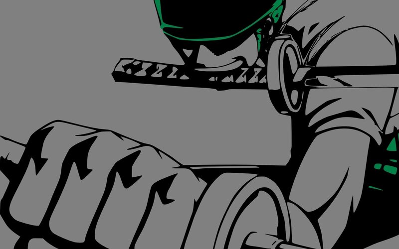 Anime Character with Sword — Gray, Dramatic, Manga, Hand