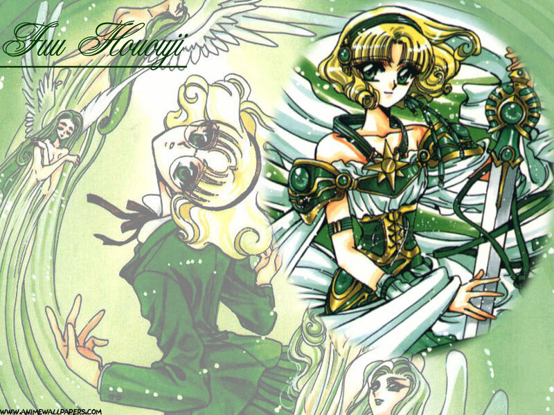 Anime Character with Sword — Green, Dramatic, Manga, Angel