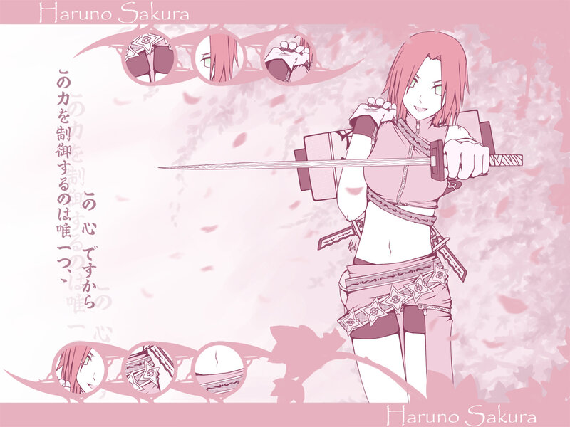 Anime Character with Sword — Pink, Calm, Spring