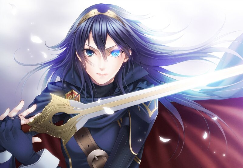 Anime Character with Sword — Purple, Dramatic, Cape