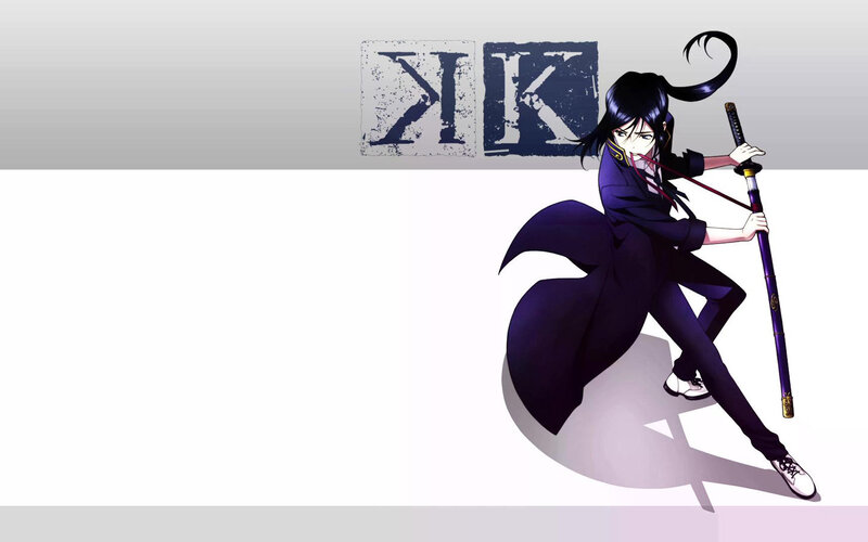 Anime Character with Sword — Purple, Dramatic, Coat