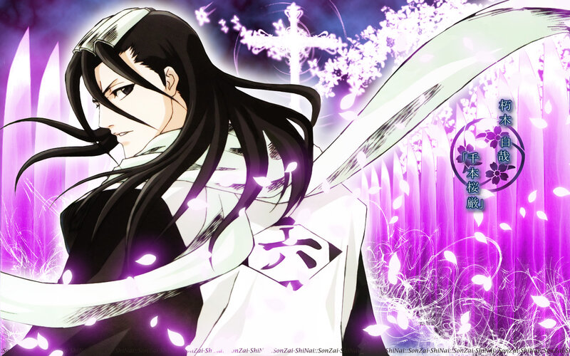 Anime Character with Sword — Purple, Dramatic, Manga, Cherry Blossoms