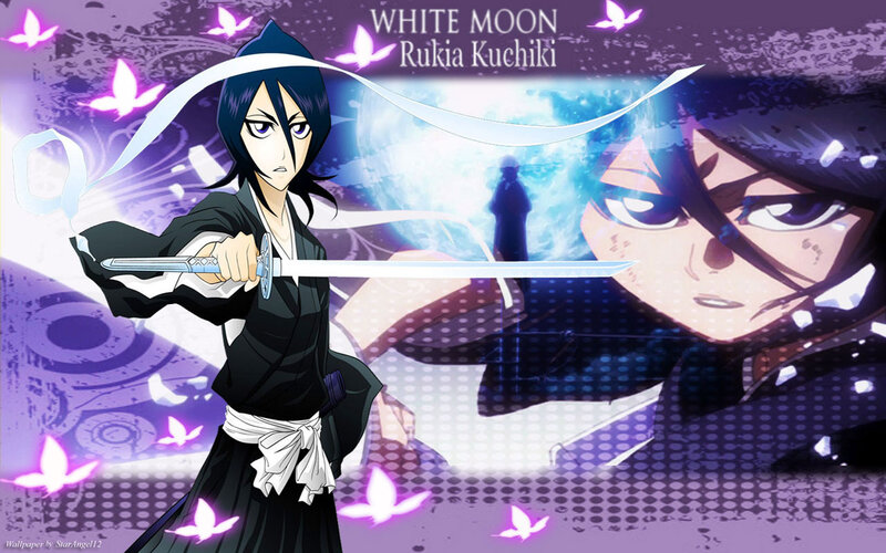 Anime Character with Sword — Purple, Dramatic, Night, Butterflies