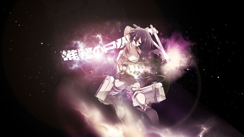 Anime Character with Sword — Purple, Dramatic, Night, Digital Art, Mechanical Gear