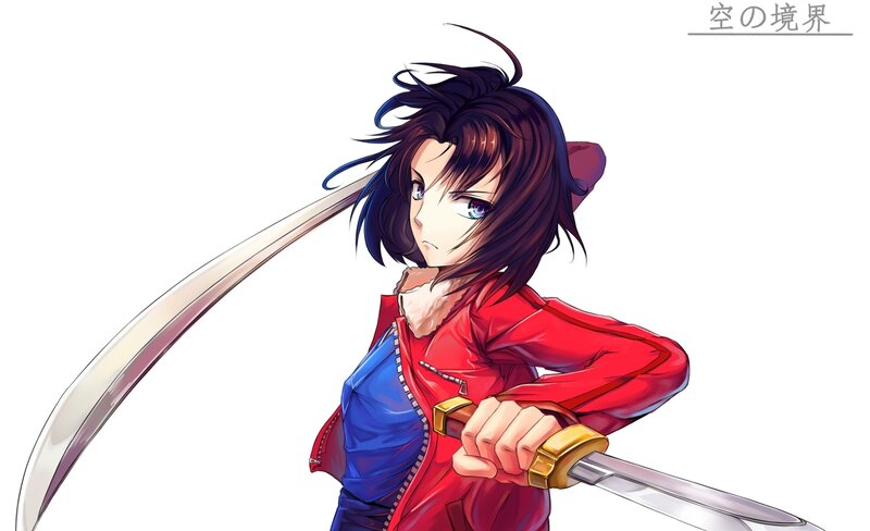 Anime Character with Sword — Red, Determined, Red Jacket