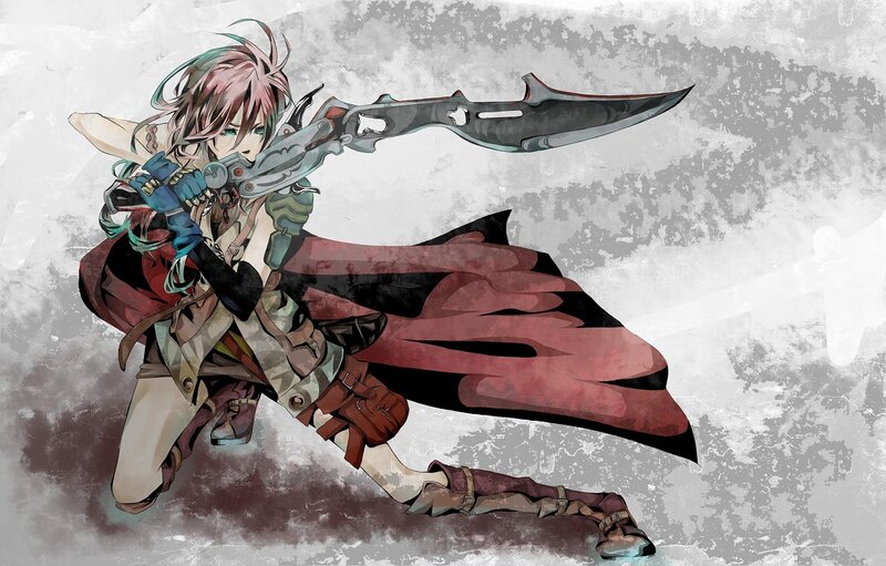 Anime Character with Sword — Red, Dramatic, Digital Art, Cape