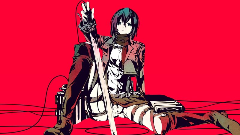 Anime Character with Sword — Red, Dramatic, Manga, Gloves, Scabbard
