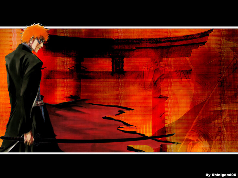 Anime Character with Sword — Red, Dramatic