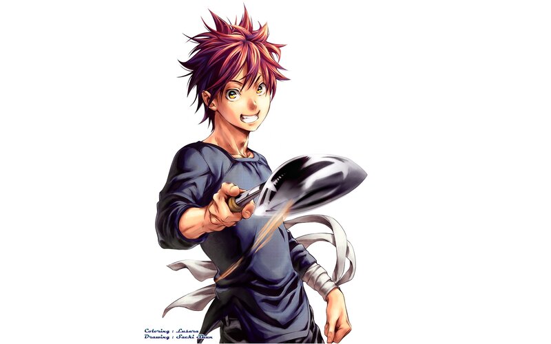 Anime Character with Sword — Red, Energetic