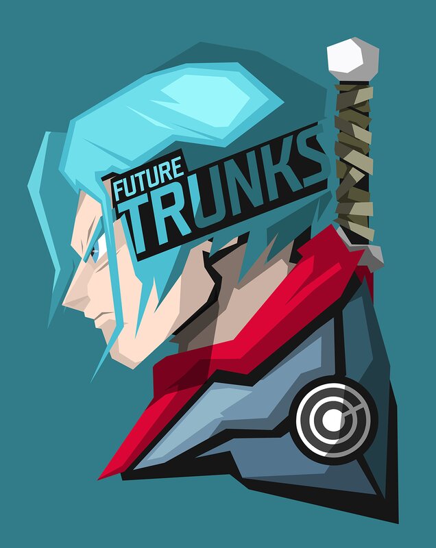 Anime Character with Sword — Teal, Dramatic, Digital Art, Blue Hair