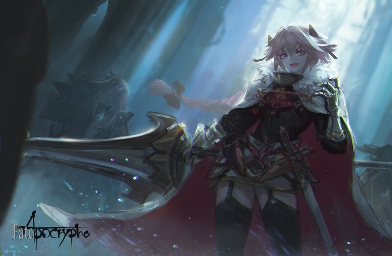 Anime Character with Sword — White, Dramatic, Digital Art, Cape