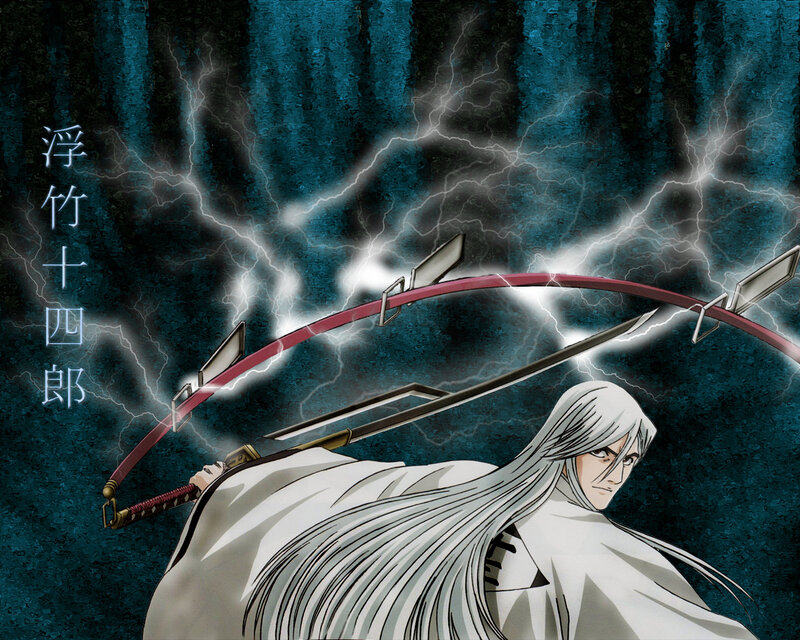 Anime Character with Sword — White, Dramatic, Manga, Lightning